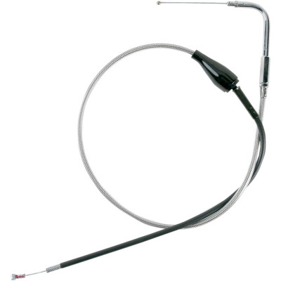 Câble de gaz de retour cruise - L 105,5cm, 41-1/2" - Harley Davidson Touring de 1996 à 2001 - inox tressé