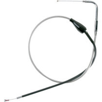 Câble de gaz de retour cruise - L 98,5cm, 38-7/8" - Harley Davidson Road King de 1996 à 2007 - inox tressé