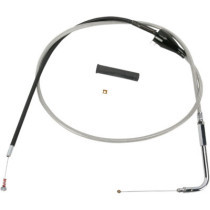 Câble de gaz de retour cruise - L 122cm, 48" - Harley Davidson Road King de 2002 à 2007 - inox tressé