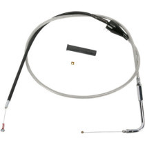 Câble de gaz de retour cruise - L 127cm, 50" - Harley Davidson Road King de 2002 à 2007 - inox tressé