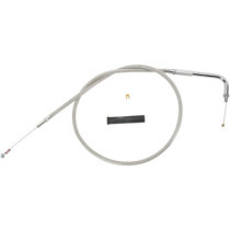 Câble de gaz retour - L 123cm, 48-1/2" - Harley Davidson à partir de 1996 - inox tressé