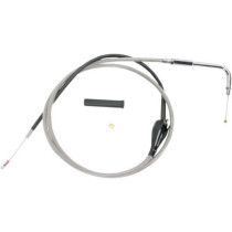 Câble de gaz retour - L 142cm, 56" - Harley Davidson Road King de 2002 à 2007 - inox tressé