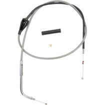 Câble de gaz retour - L 112cm, 44" - Harley Davidson Electra Glide, Road Glide de 2002 à 2005 - inox tressé