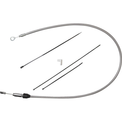 Câble d'embrayage supérieur- L 117 cm, 46" - Harley Davidson - inox tressé