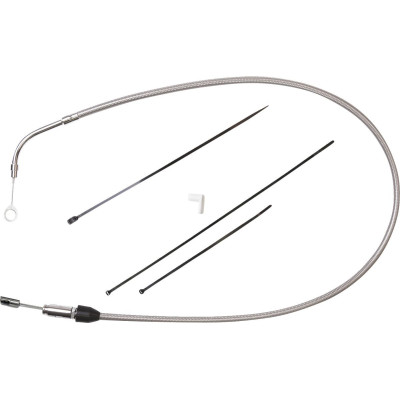 Câble d'embrayage supérieur- L 104 cm, 41" - Harley Davidson - inox tressé