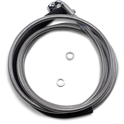 Durite d'embrayage hydraulique - L 188,3 cm, 74-1/8" - T 102 mm, 4" - Harley Davidson Road Glide Custom à partir de 2017 - inox