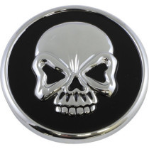 Bouchon de réservoir de carb. Skull - avec aération - Harley Big Twin à partir de 1999, Sportster à partir de 1996 - noir/chromé