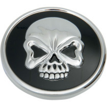 Bouchon de réservoir de carburant Skull - avec aération - Harley Davidson de 1948 à 1996 - noir/chromé