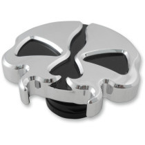 Bouchon de réservoir carb. Split Skull - sans aération - Harley Sportster à partir de 1996, Big Twin à partir de 1999 - chromé