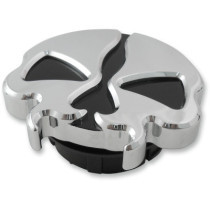 Bouchon de réservoir carburant Split Skull - Harley Davidson Sportster à partir de 1996, Big Twin à partir de 1999 - chromé