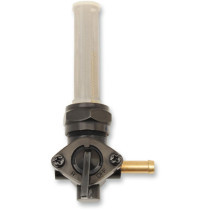 Robinet de carburant - 90° - sortie arrière - réservoir 22mm - Raccord de 7,9 mm, 5/16" - Harley Davidson - noir