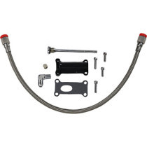 Kit de bec huile moteur - Harley Davidson Touring de 2002 à 2006 - noir/chromé