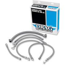 Kit durites d'huile - x4 - Harley Davidson Softail de 1987 à 1989 - inox tressé