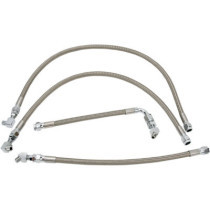 Kit durites d'huile - x4 - Harley Davidson FXR de 1987 à 1990 - inox tressé