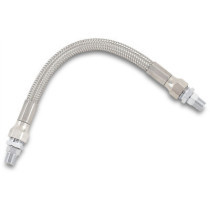 Durite d'huile - D 8,7 mm, 11/32" - L 20,5 cm, 8" - raccord 1/8" NPT - Harley Davidson - inox tressé
