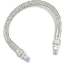 Durite d'huile - D 8,7 mm, 11/32" - L 30,5 cm, 12" - raccord 1/8" NPT - Harley Davidson - inox tressé