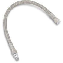 Durite d'huile - D 8,7 mm, 11/32" - L 33 cm, 13" - raccord 1/8" NPT - Harley Davidson - inox tressé