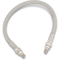 Durite d'huile - D 8,7 mm, 11/32" - L 35,5 cm, 14" - raccord 1/8" NPT - Harley Davidson - inox tressé