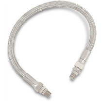 Durite d'huile - D 8,7 mm, 11/32" - L 38 cm, 15" - raccord 1/8" NPT - Harley Davidson - inox tressé