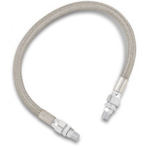 Durite d'huile - D 8,7 mm, 11/32" - L 40,5 cm, 16" - raccord 1/8" NPT - Harley Davidson - inox tressé