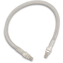 Durite d'huile - D 8,7 mm, 11/32" - L 43 cm, 17" - raccord 1/8" NPT - Harley Davidson - inox tressé