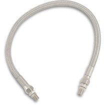 Durite d'huile - D 8,7 mm, 11/32" - L 45,5 cm, 18" - raccord 1/8" NPT - Harley Davidson - inox tressé