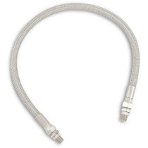 Durite d'huile - D 8,7 mm, 11/32" - L 51 cm, 20" - raccord 1/8" NPT - Harley Davidson - inox tressé