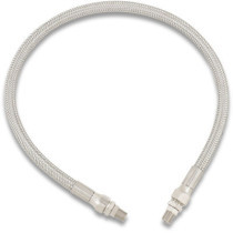 Durite d'huile - D 8,7 mm, 11/32" - L 56 cm, 22" - raccord 1/8" NPT - Harley Davidson - inox tressé