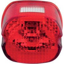 Verre de feu arrière - profil bas - éclairage de plaque supérieur - Harley Davidson de 1999 à 2003 - rouge