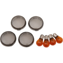 Kit de verres fumés pour clignotant avec ampoules - Harley Davidson Dyna, Softail et Sportster à partir de 2008