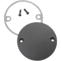 Cache carter d'allumage Radius - 2 trous - Harley Davidson Big Twin 1970/1999, Sportster à partir de 2004 - noir rugueux