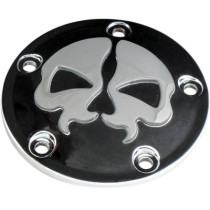 Cache carter d'allumage Skull - Harley Davidson à moteur Twin Cam de 1999 à 2017 - noir