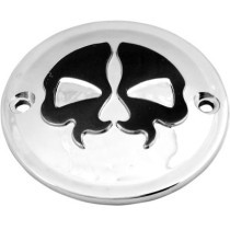 Cache carter d'allumage Skull - Harley Davidson Big Twin 1970/1999, Sportster à partir de 2004 - chromé