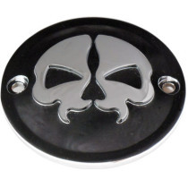 Cache carter d'allumage Skull - Harley Davidson Big Twin 1970/1999, Sportster à partir de 2004 - noir