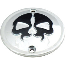 Cache carter d'allumage Skull - Harley Davidson Sportster 1971/2003, Buell 1994/2009 - chromé