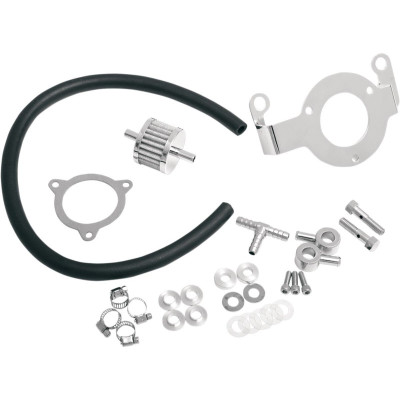 Support filtre à air avec reniflard - Harley Davidson Softail 2016/2017, Touring 2008/2016 - chromé