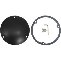 Cache embrayage Domed - 3 perçages - Harley Davidson Big Twin de 1970 à 1999 - noir mat