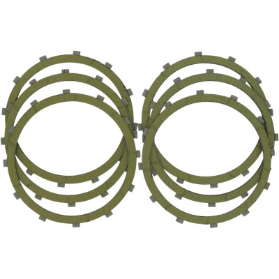 Disques garnis d'embrayage - x 6 - Harley Davidson Big Twin de 1984 à 1989 - kevlar