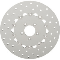 Disque de Frein Avant Drilled - 11,8" (300mm) - Dyna de 2006 à 2009 - inox poli
