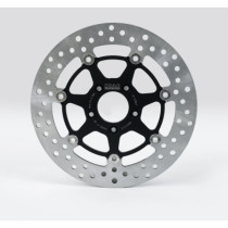 Disque de Frein Avant Flottant - série FT - 11,8" (300mm) - Softail à partir de 2015 - inox/noir
