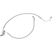 Kit durite frein arrière - sans ABS - pour HD Softail de 2000 à 2006 - inox tressé - raccord chromé