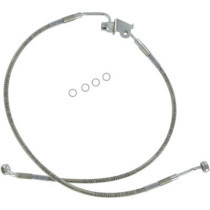 Kit durite frein arrière - sans ABS - pour HD Touring de 2005 à 2007 - inox tressé - raccord chromé