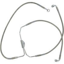 Kit durite frein avant - sans ABS - pour HD Touring de 2008 à 2013 - inox tressé - raccord chromé