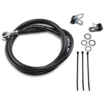 Kit durite frein avant allongée +8" - sans ABS - pour HD FXR 1988/1994, FXD 1995/1999, Sportster 1988/2013 - noir