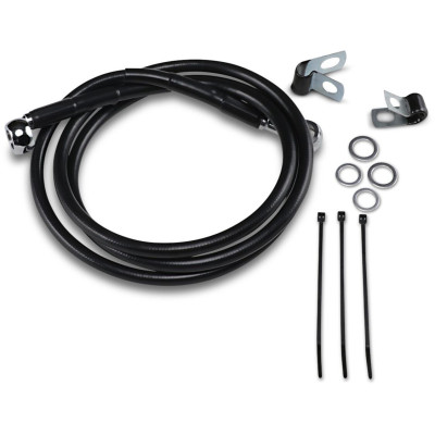 Kit durite frein avant allongée +10" - sans ABS - pour HD FXR 1988/1994, FXD 1995/1999, Sportster 1988/2013 - noir