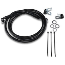 Kit durite frein avant allongée +10" - sans ABS - pour HD FXR 1988/1994, FXD 1995/1999, Sportster 1988/2013 - noir