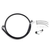 Kit durite frein avant - sans ABS - pour HD Super Glide de 2000 à 2005 - noir - raccord chromé