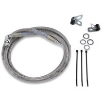 Kit durite frein avant allongée +6" - sans ABS - pour HD Softail 1984/1999, Wide Glide 1993/2005 - inox tressé