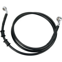 Kit durite frein avant allongée +2" - sans ABS - pour HD Street Bob de 2008 à 2017 - noir - raccord chromé
