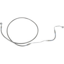 Kit durite frein avant allongée +10" - ABS - pour HD Touring de 2009 à 2013 - inox tressé - raccord chromé